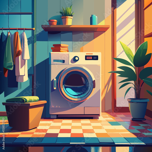 washing machine and laundry