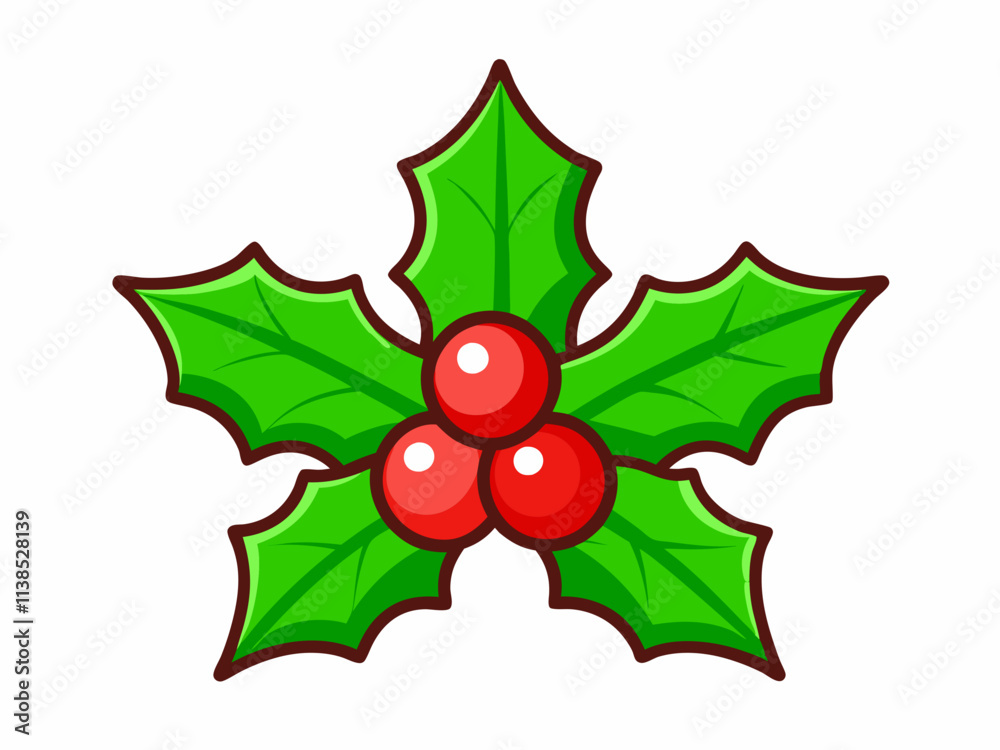 Christmas holly berries icon. PNG illustration. Christmas holly berries icon. PNG illustration.