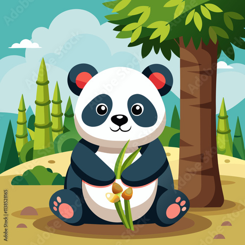 panda in the woods