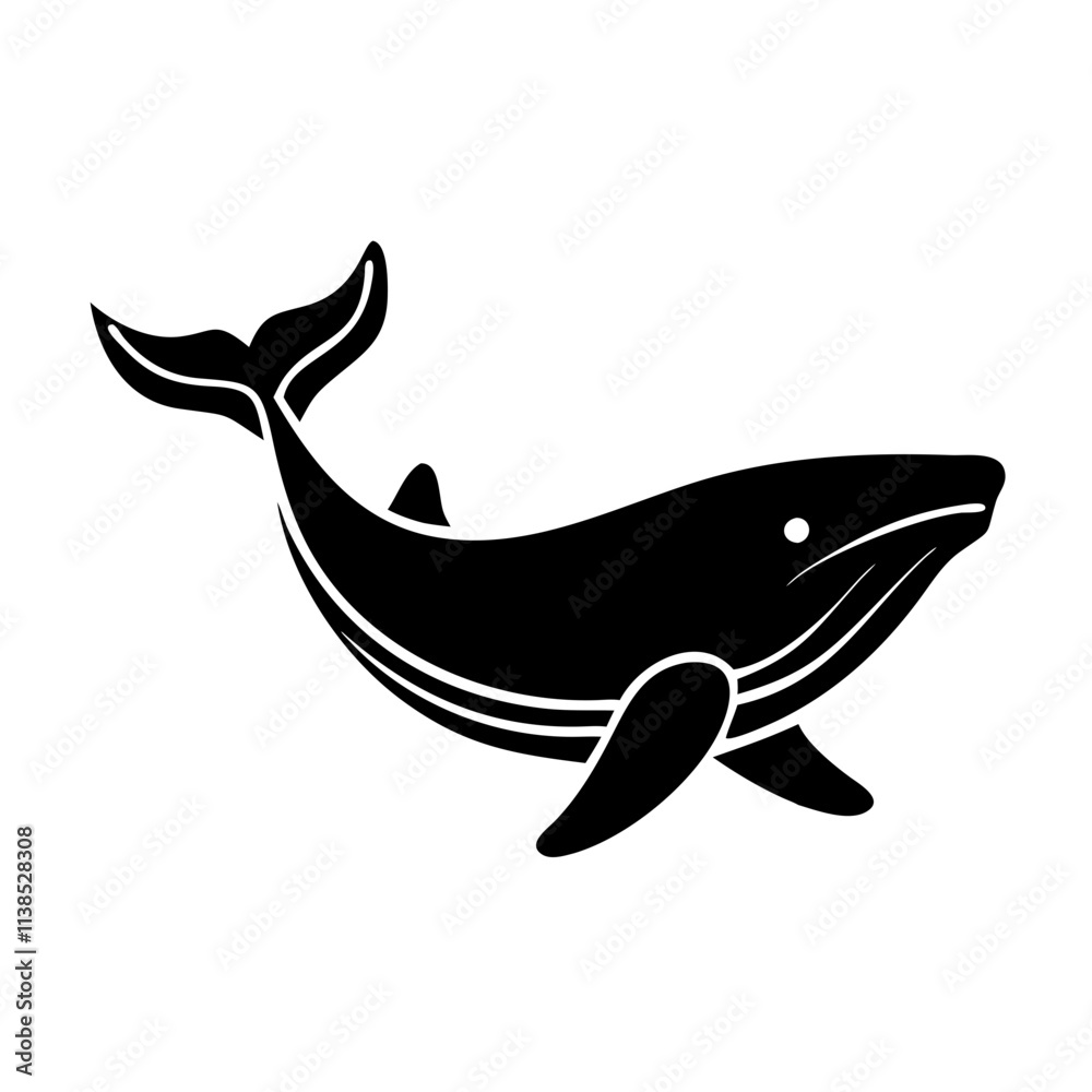 whale silhouette vector isolated on white whale silhouette vector isolated on white