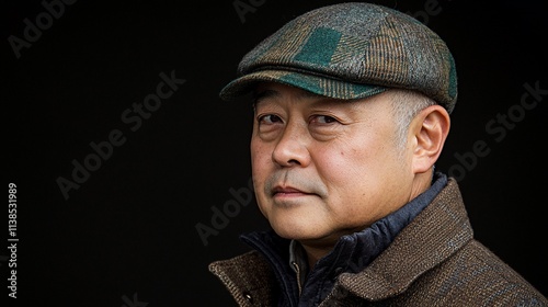 Portrait of a man in a newsboy cap.