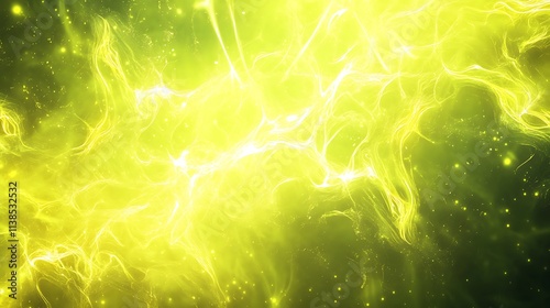 16. A glowing, neon yellow background with faint glowing lines creating an energetic effect