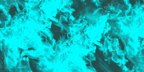 Light blue watercolor background with a vintage textured. Watercolor wash with an aqua-painted, textured, grungy design.  Blue fire in white background