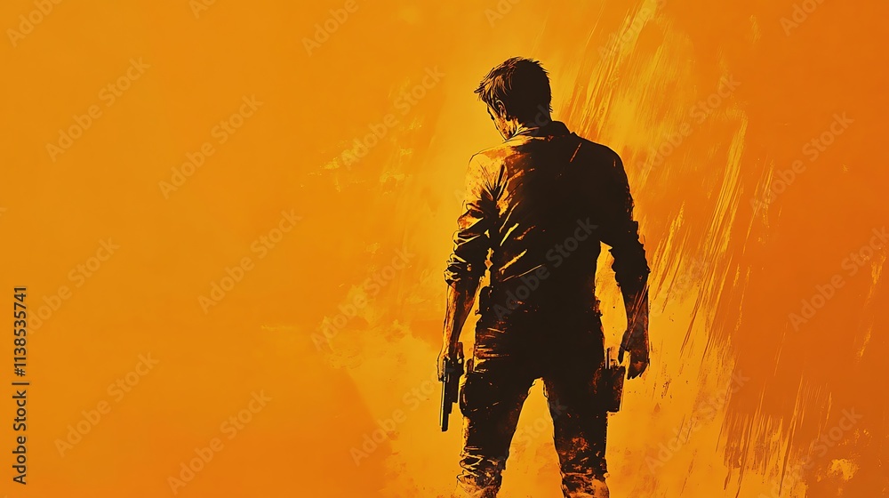 6. A warm, honey orange background with subtle grunge textures for a vintage aesthetic 6. A warm, honey orange background with subtle grunge textures for a vintage aesthetic