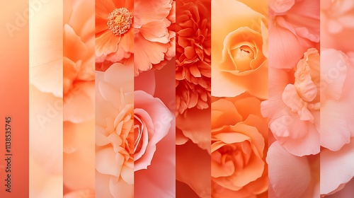 7. A gradient orange background transitioning from deep coral orange to soft peach tones