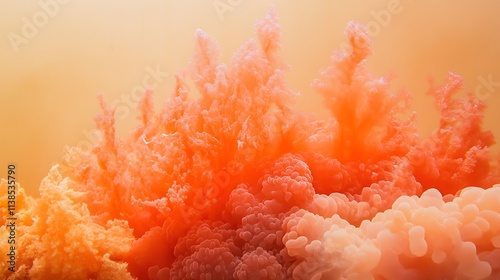 7. A gradient orange background transitioning from deep coral orange to soft peach tones