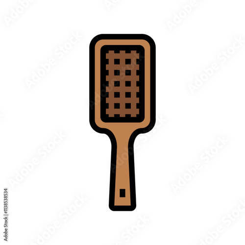 hairbrush men cosmetic color icon vector. hairbrush men cosmetic sign. isolated symbol illustration