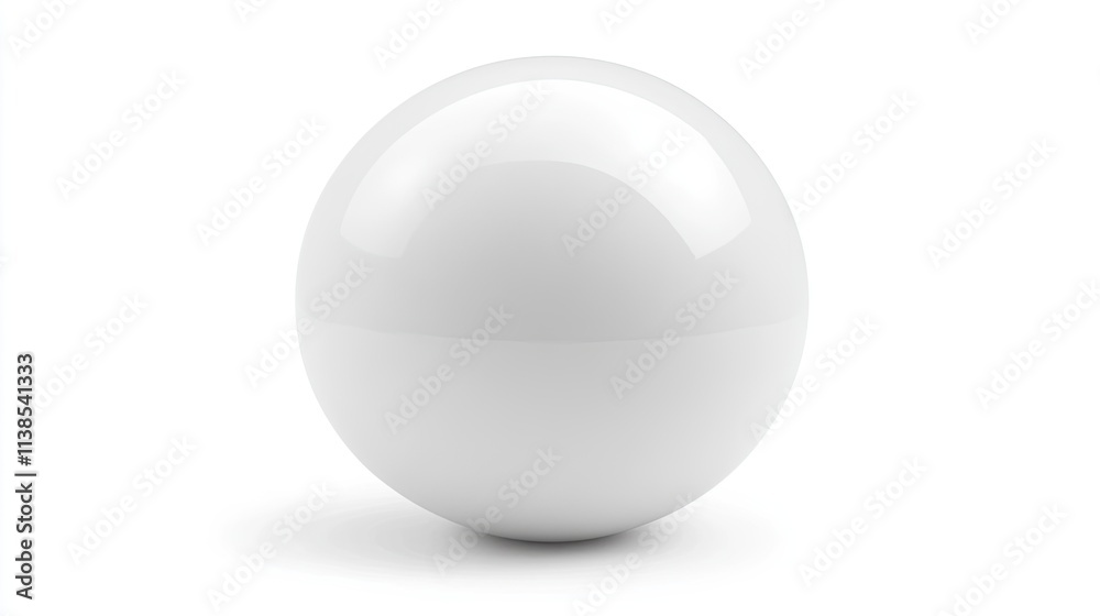 A generic ball with a sleek surface floating against a pure white background, emphasizing its simplicity. A generic ball with a sleek surface floating against a pure white background, emphasizing its simplicity.