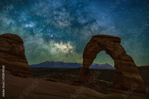 Delicate Arch and Milky Way Core