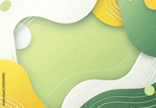 Abstract Green Yellow White...