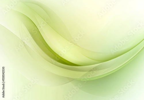 Abstract Green and White Wa...