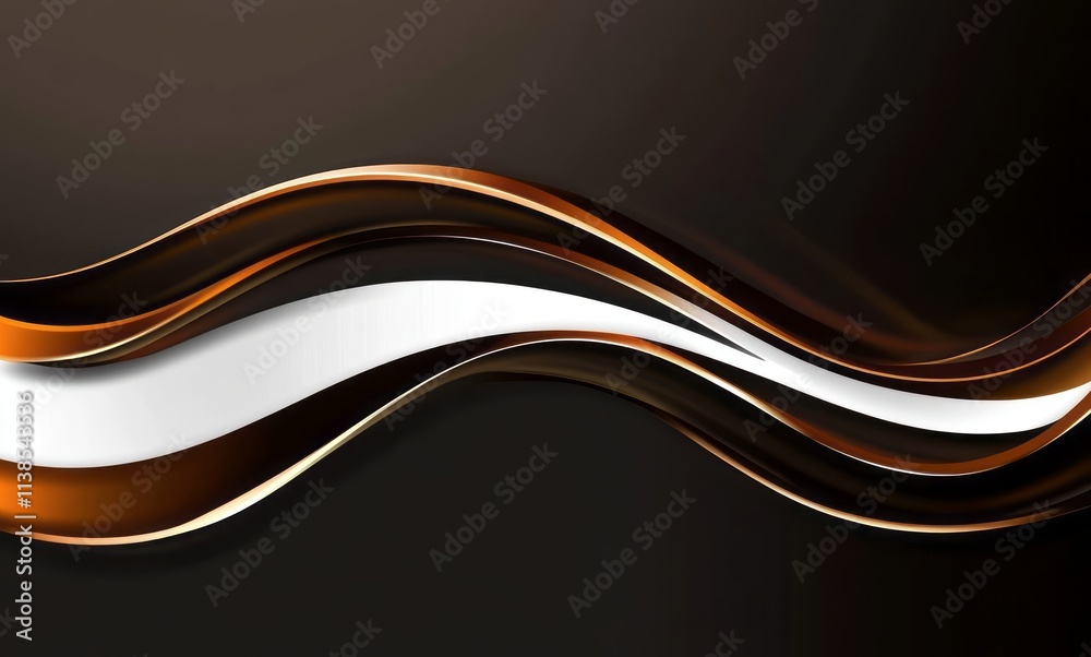Abstract Brown and White Wave Design Abstract Brown and White Wave Design