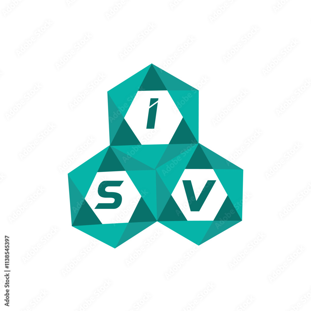 ISV creative minimalist letter logo. ISV unique vector initials alphabet letter logo design