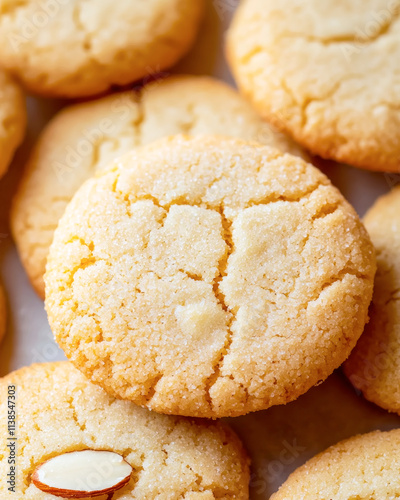 Delightful close-up of almond flour cookies showcasing golden crust and crumbly texture perfect for any occasion