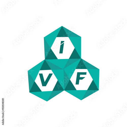 IVF creative minimalist letter logo. IVF unique vector initials alphabet letter logo design