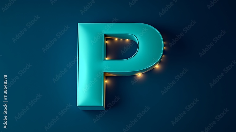 A modern 3D letter 