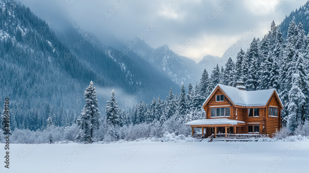 Fototapeta premium house in the mountains