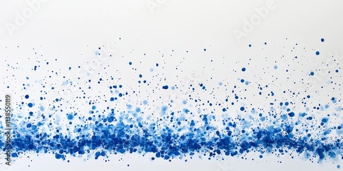 Abstract Blue Ink Splashes ...