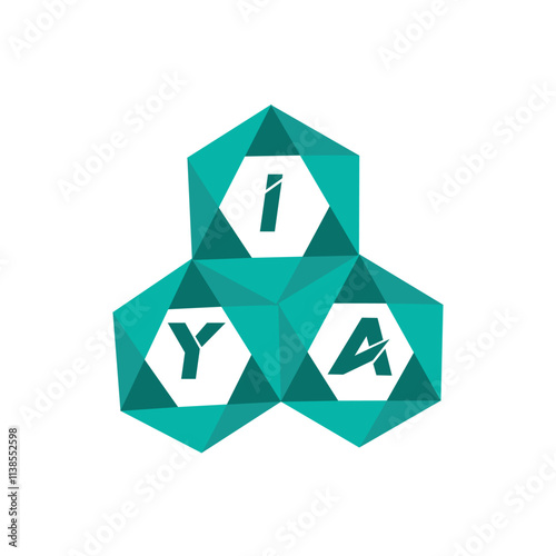 IYA creative minimalist letter logo. IYA unique vector initials alphabet letter logo design