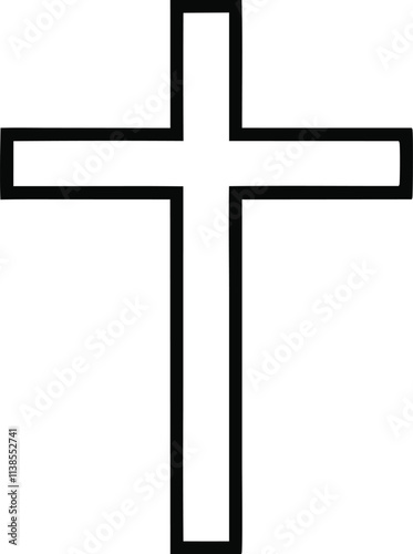 Simple Christian Cross Symbol, Faith, Religion, Hope, Spirituality