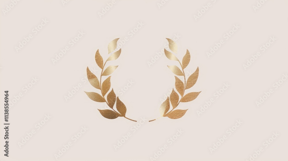an intricate gold foil floral wreath on a white background an intricate gold foil floral wreath on a white background