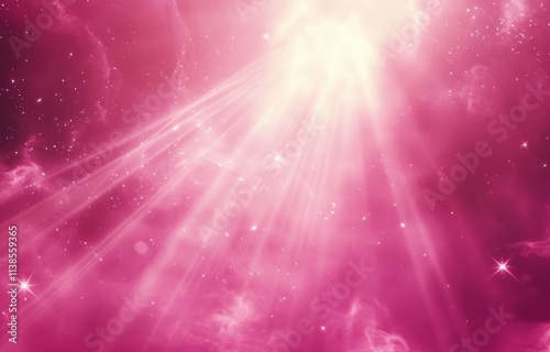 Pink Celestial Rays Illumin...