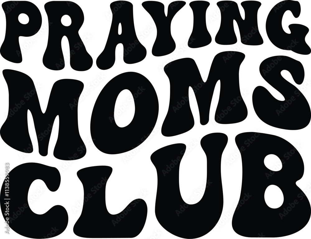 Praying Moms Club Retro SVG Praying Moms Club Retro SVG