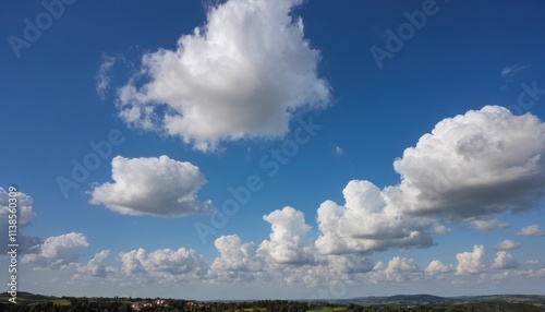 Beatiful sky with comolus clouds photo