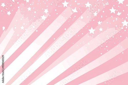 Pink and White Striped Back...