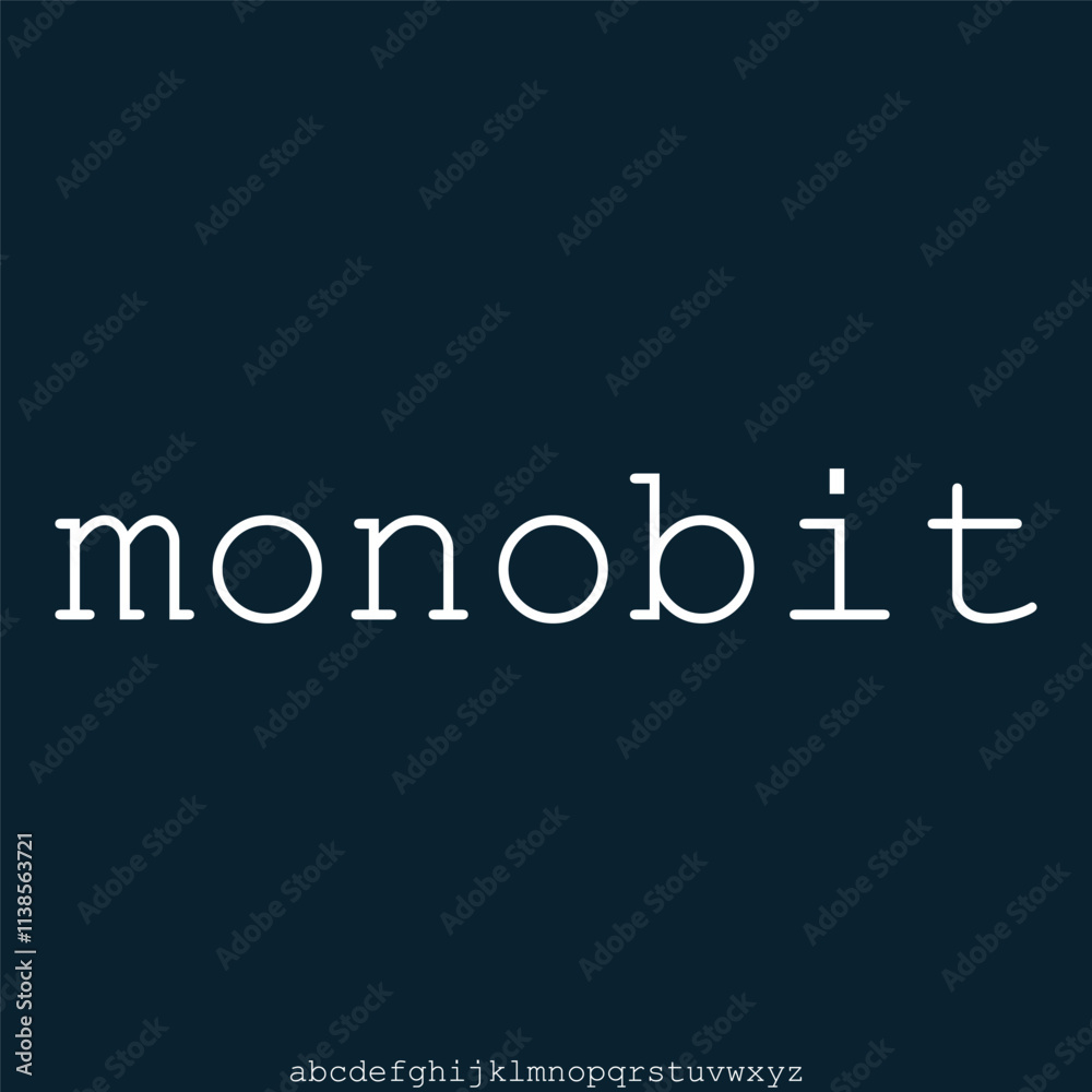 Obraz premium 8bit modern font display vector alphabet set