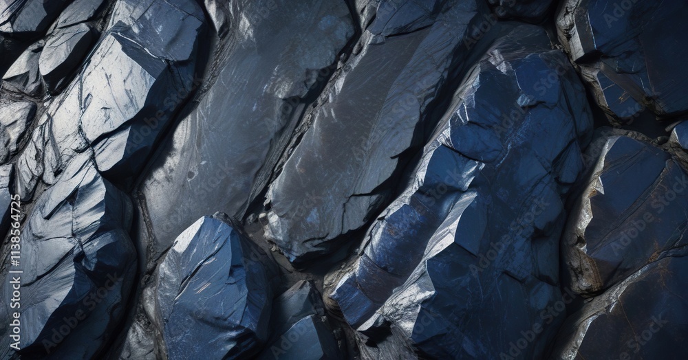 Dark blue metallic sheen on a rough stone surface, dark blue color, rock appearance, blue metal finish Dark blue metallic sheen on a rough stone surface, dark blue color, rock appearance, blue metal finish