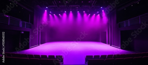 Empty Theater Stage with Pu...