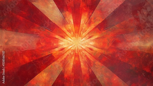 Abstract Red and Orange Rad...