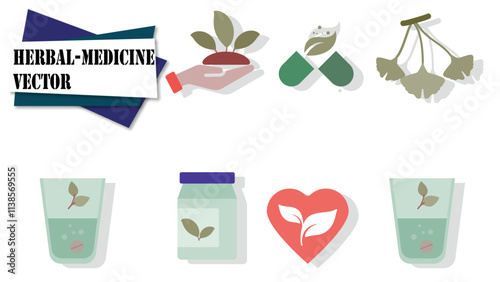 herbal medicine vector