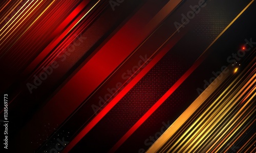 Abstract Red Gold Diagonal ...