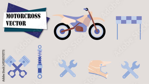 motor cross vector