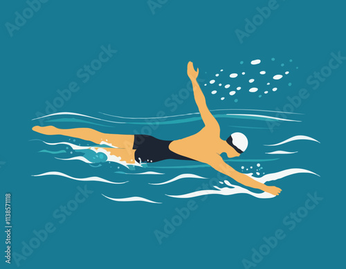 Freestyle swimming in open water