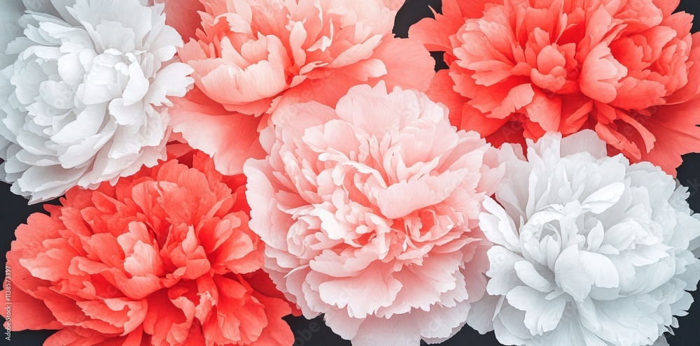 A black background adorned with pink peonies in a seamless floral pattern..Pink peonies create a seamless pattern against a black backdrop..Seamless floral pattern featuring pink peonies on a black A black background adorned with pink peonies in a seamless floral pattern..Pink peonies create a seamless pattern against a black backdrop..Seamless floral pattern featuring pink peonies on a black