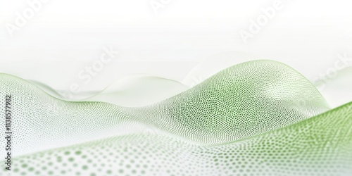 Abstract Green Wave Pattern...