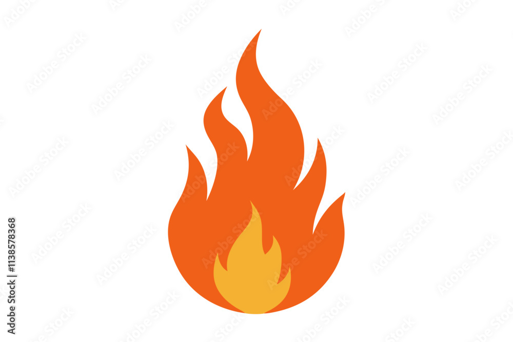 Fire flame vector isolated on white background Fire flame vector isolated on white background