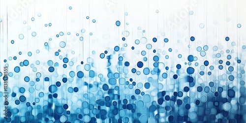 Abstract Blue Circles Flowi...