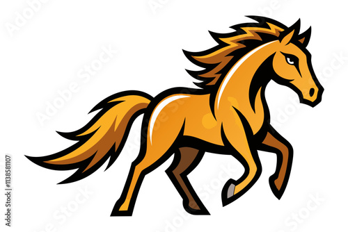 Dynamic Horse Mascot Vector Illustration Powerful and Bold Logo Design