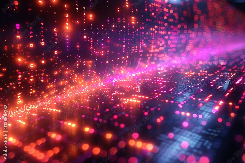 A computer generated image of a colorful, glowing, and abstract pattern A computer generated image of a colorful, glowing, and abstract pattern