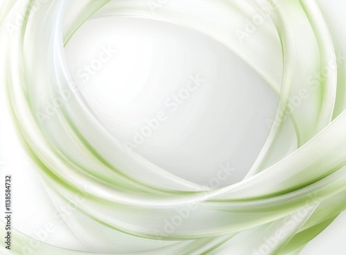 Abstract Green and White Sw...