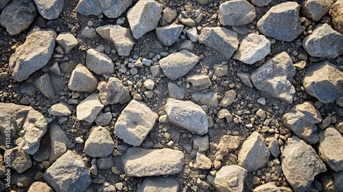 Wallpaper Mural Close up of a rural gravel road, with sunlight glinting off the rough edges of the stones Torontodigital.ca