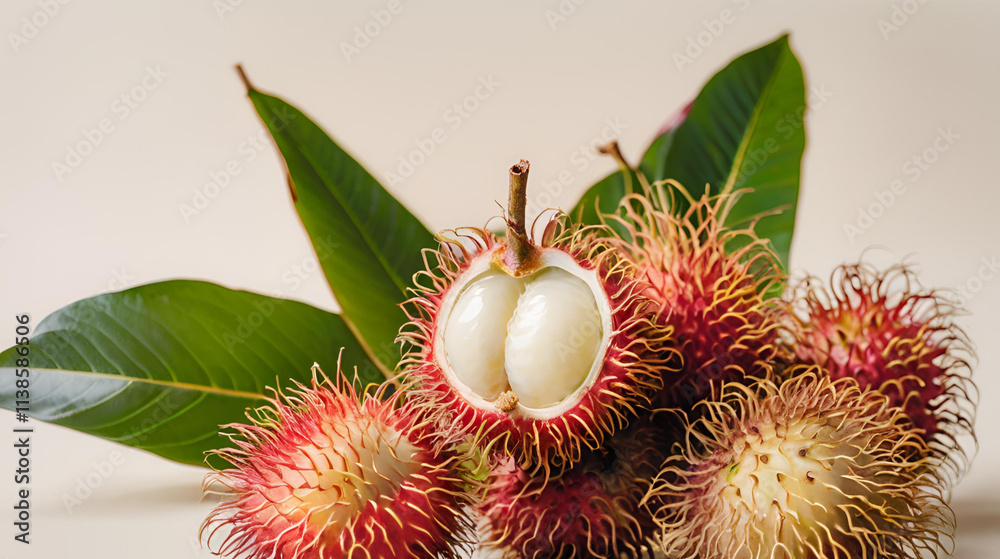 rambutan fruit isolated on white background rambutan fruit isolated on white background