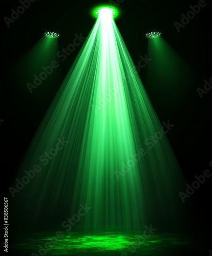Green Light Beams Illuminat...