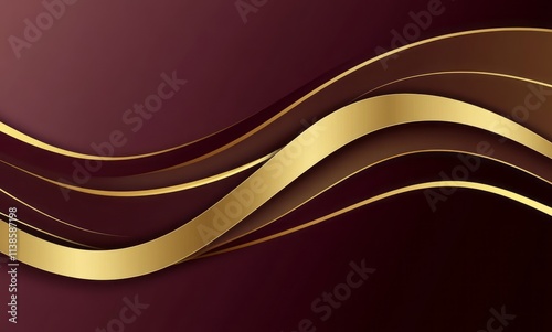 Abstract Gold Waves on Maro...