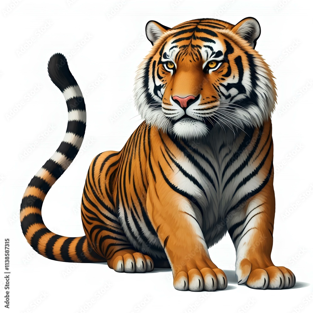 Obraz premium tiger full body on white background