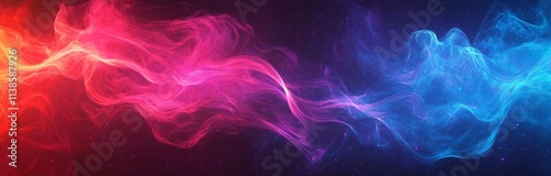 Abstract Cosmic Nebula Red ...